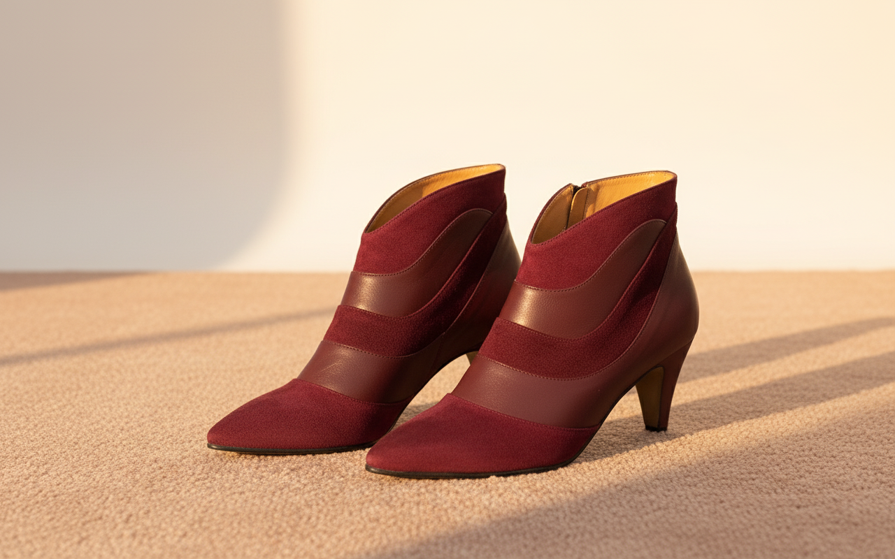 OLYMPIA Burgundy Packshot 2 - Vista tres cuartos