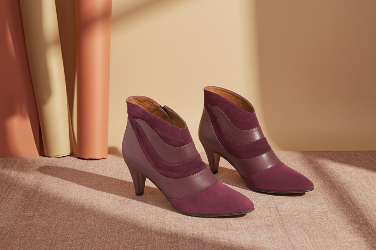 OLYMPIA Burgundy Packshot - Estilo NORMA Black