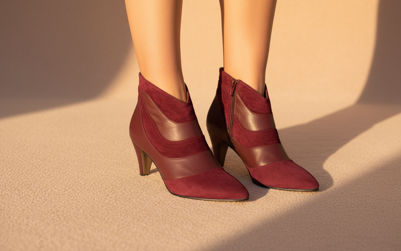 OLYMPIA Burgundy Packshot - Vista tres cuartos final