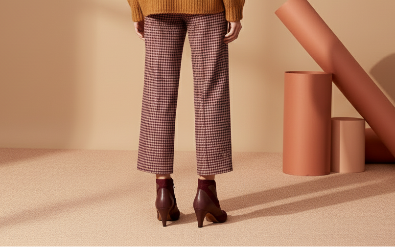 OLYMPIA Burgundy - Vista trasera mismo outfit