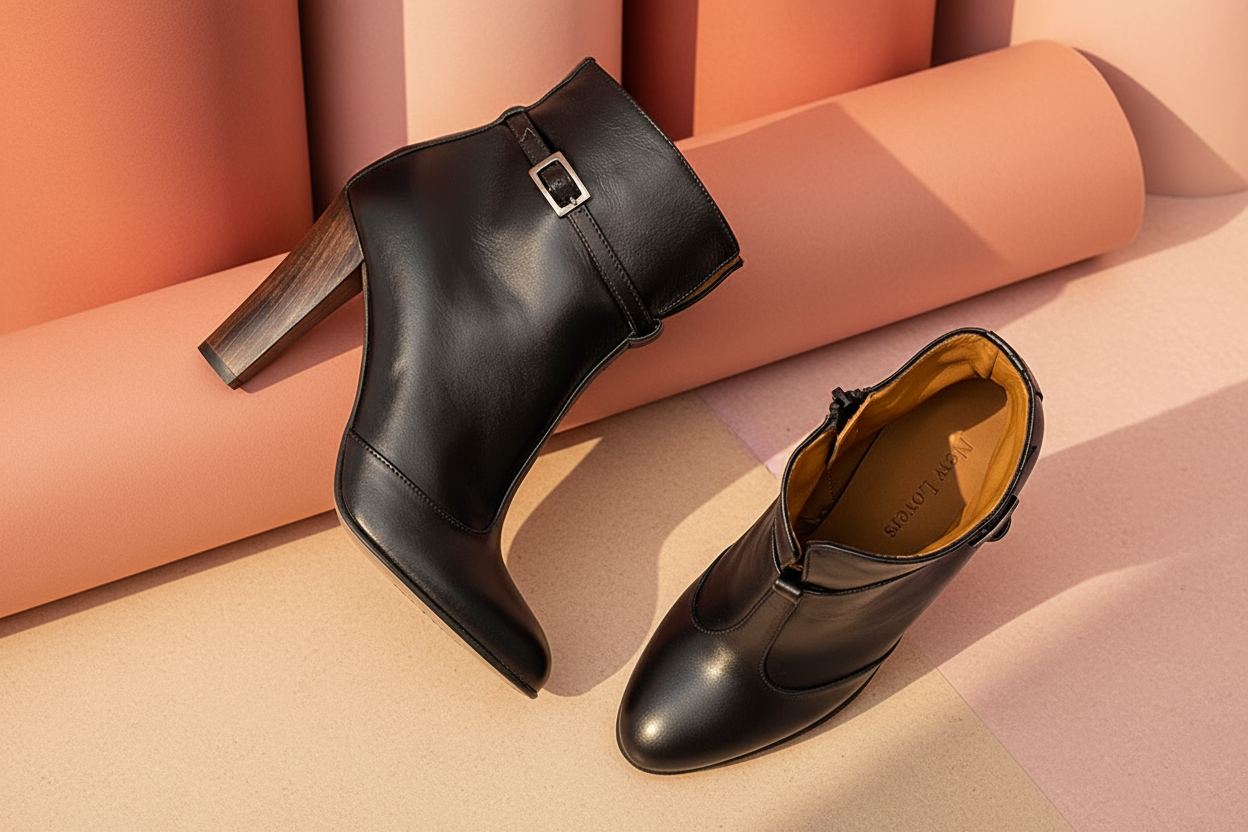 Salema Black Leather Packshot