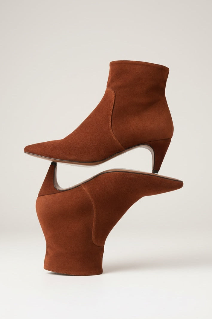 VALENS Velour Tawny Bootie