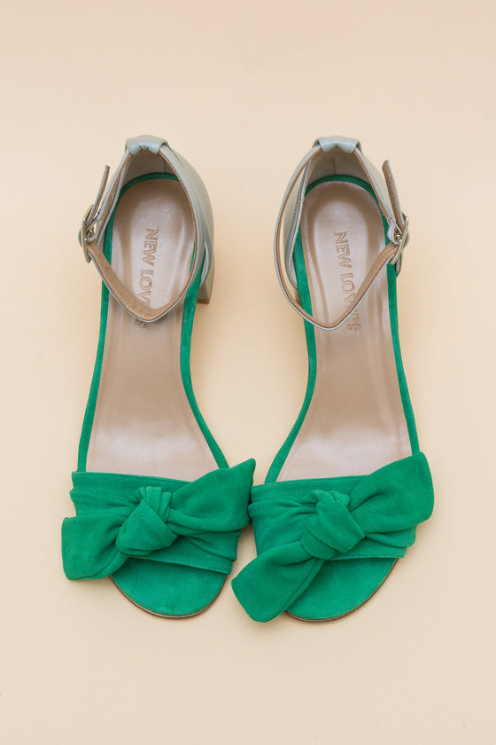 LUNA Green Bow Sandal