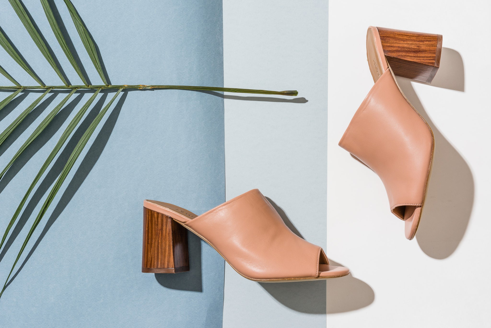 OLIVIA Nude Mule Heels