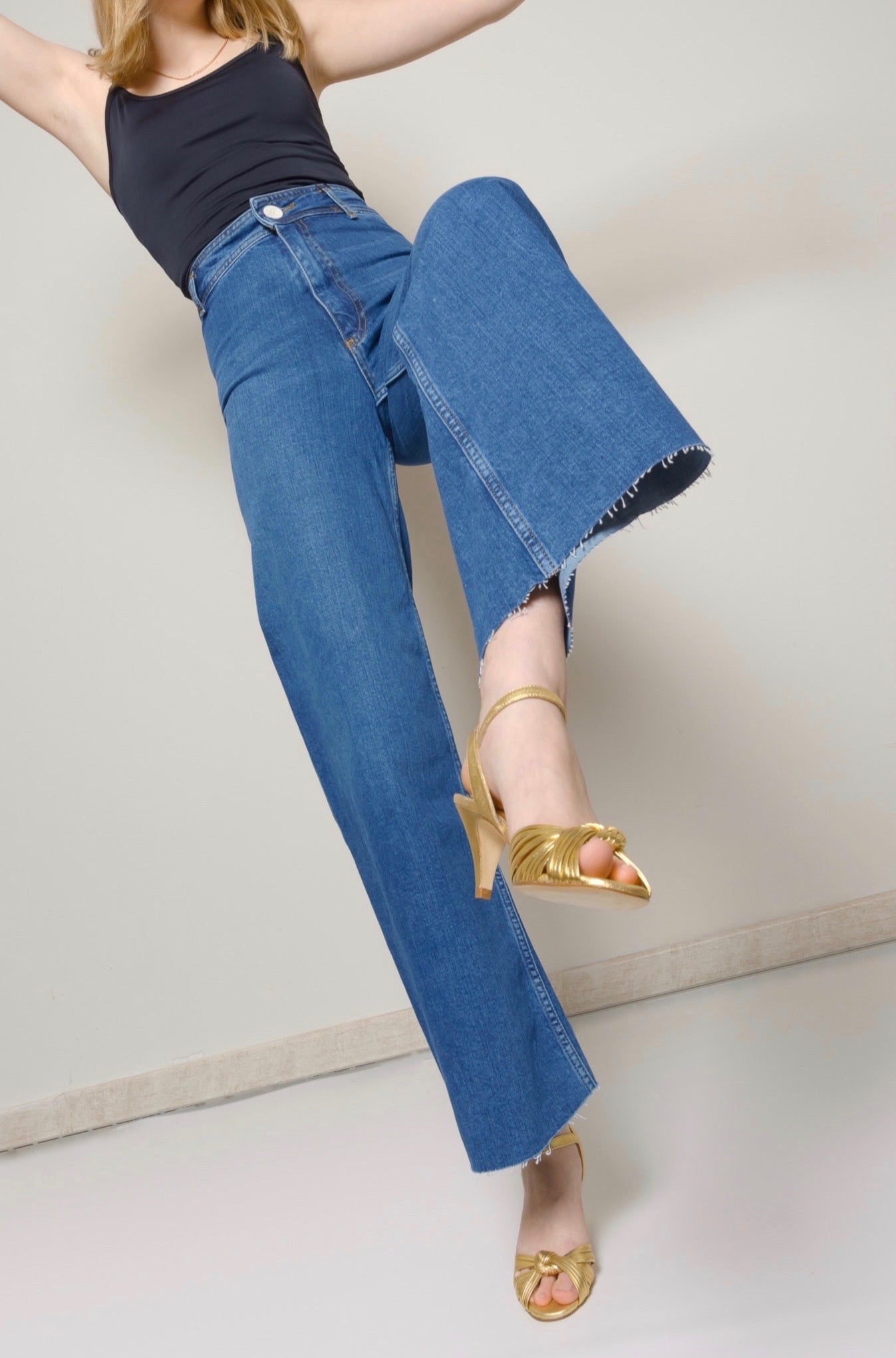 REGINA Golden Heel Sandals