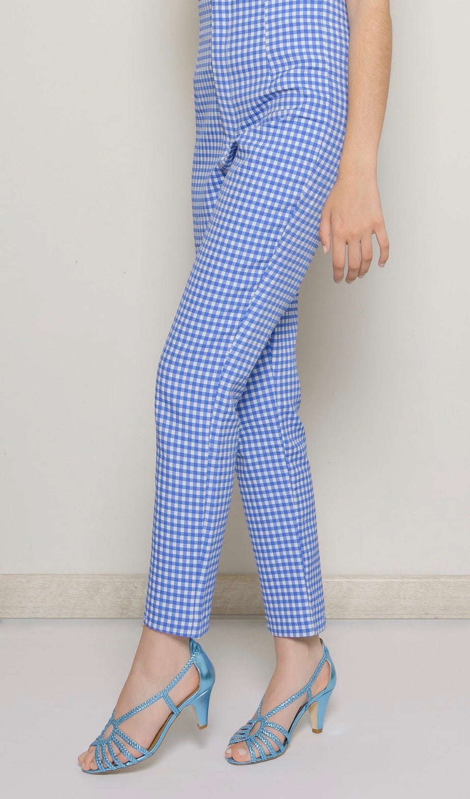 ANAT Hand Braided Metal Blue Sandal