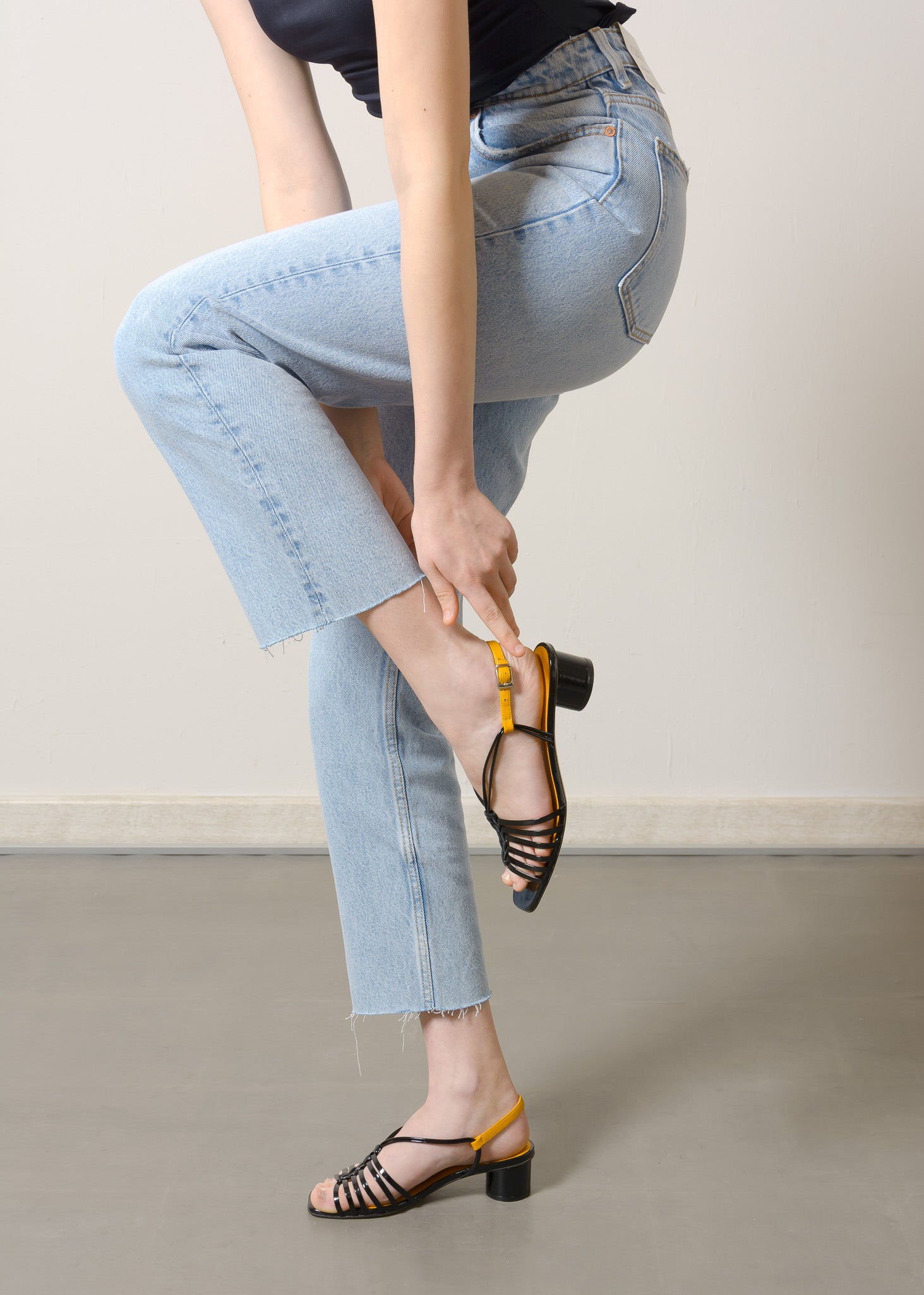 ARIANNA Black Patent Sandal – New Lovers Shoes
