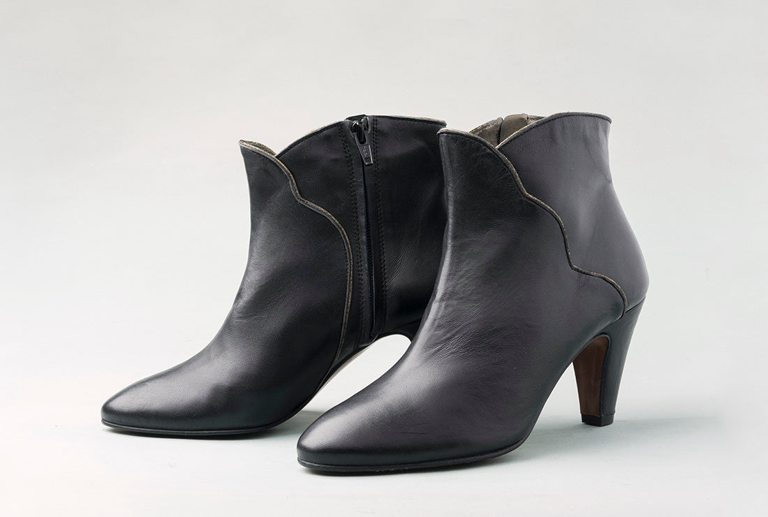 CORINA Black High Heel Booties