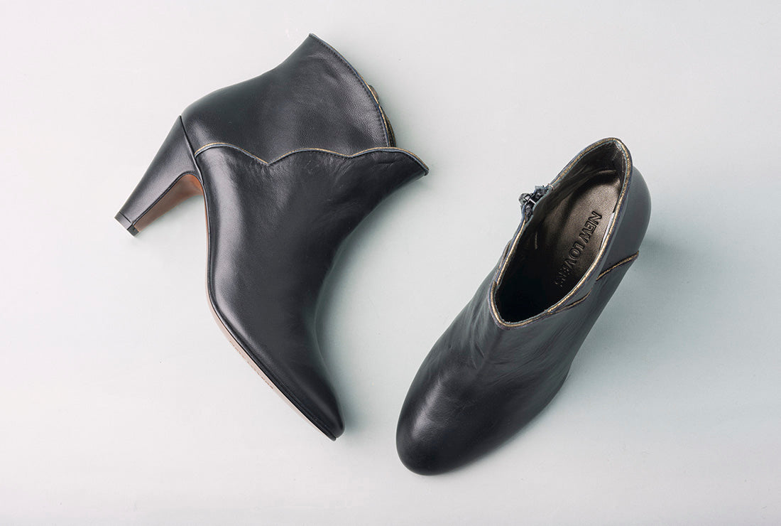 CORINA Black High Heel Booties