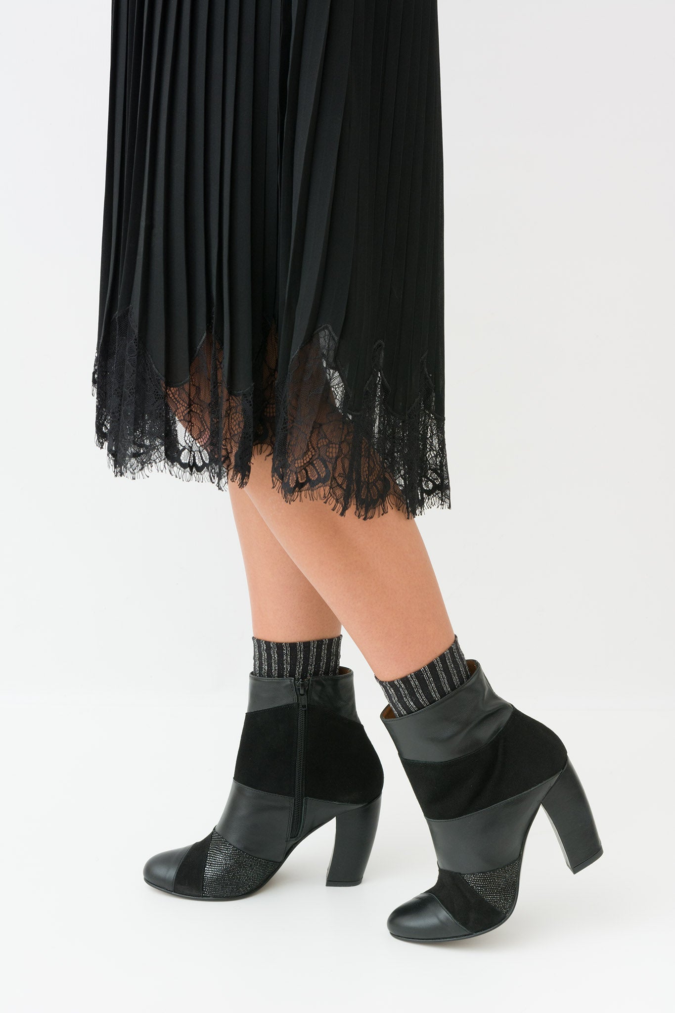 EDNER Black Patchwork Boot