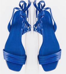  ELLY Blue Wrap-Around Ankle Strap Sandals