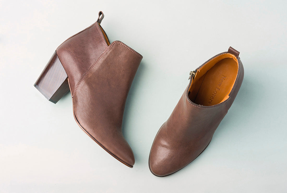 EWANS Chocolate High Heel Boot