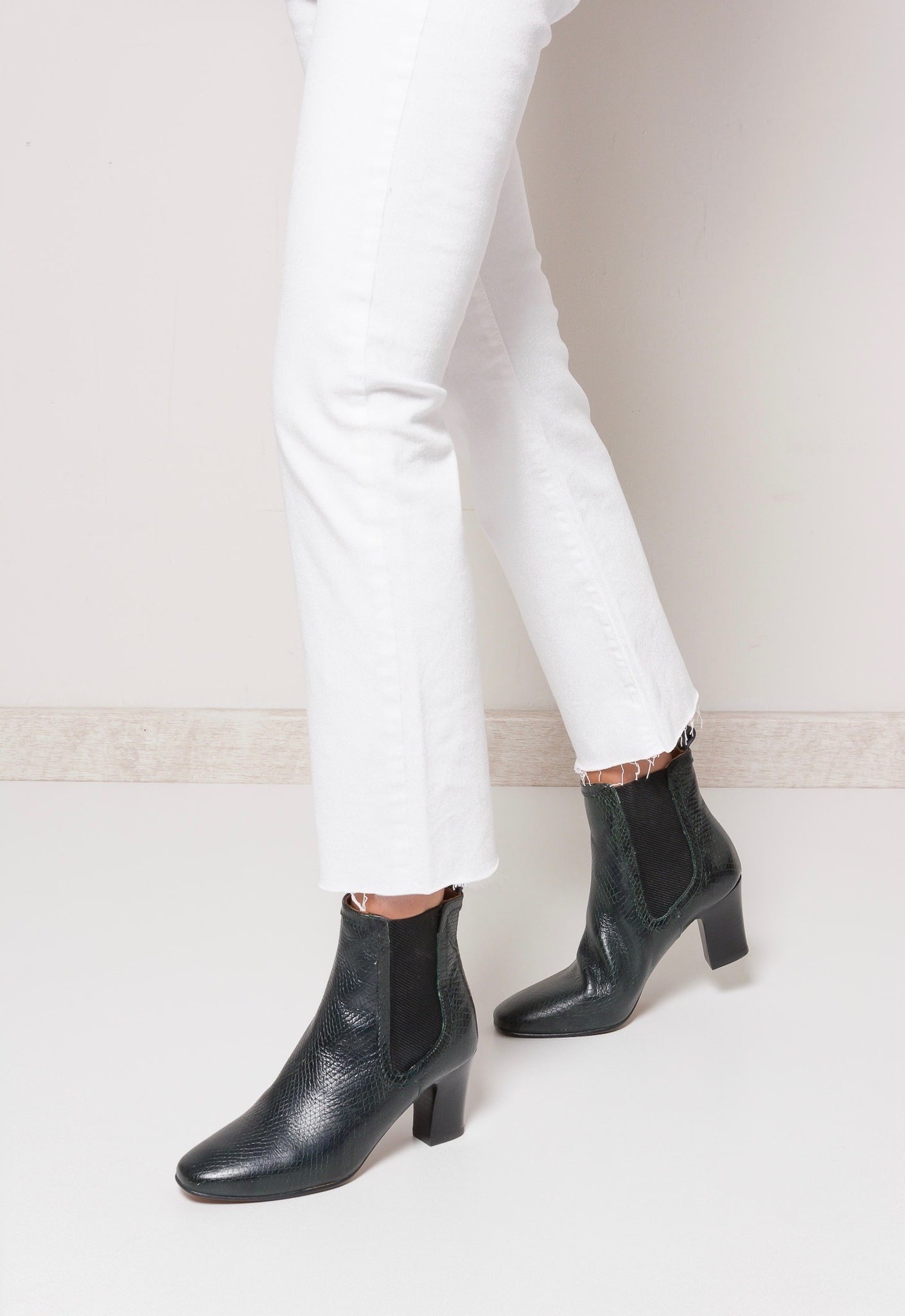 EDRIS Snake Black&Green Bootie