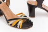 KARINE Multicolor Yellow Strappy Heels Sandals