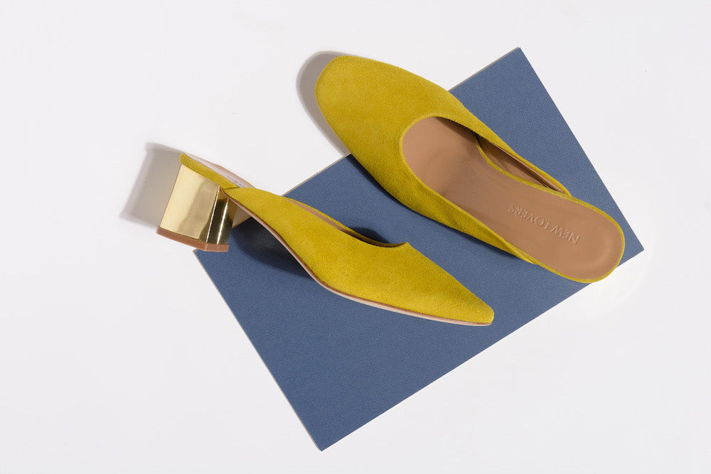 LALA Suede Mule Heels