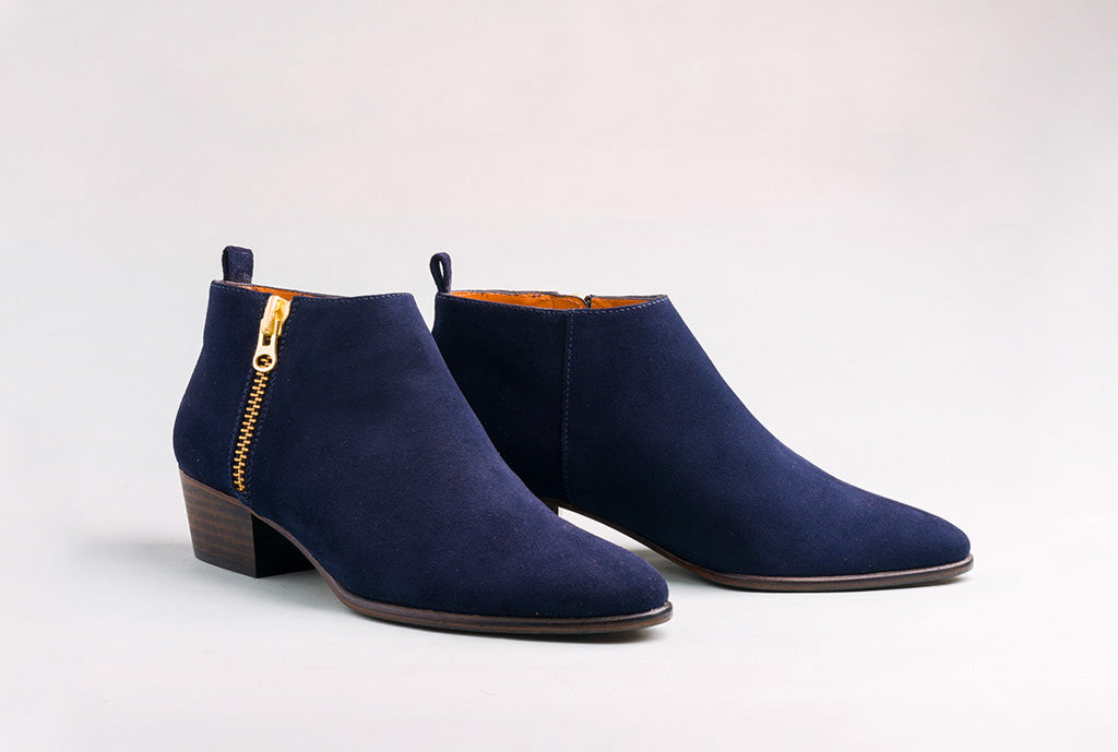 Luke Marino Metallic Side Zipper Bootie