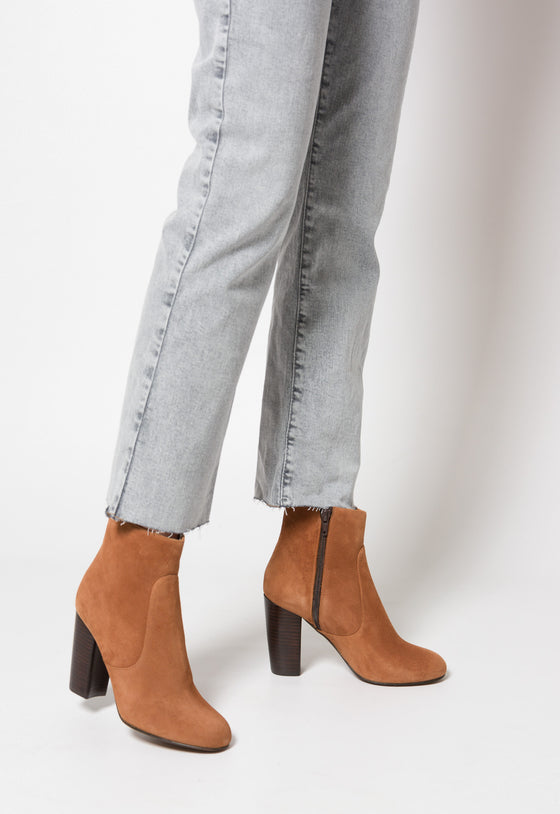 MARTELL Suede Ocre High Heel Boots