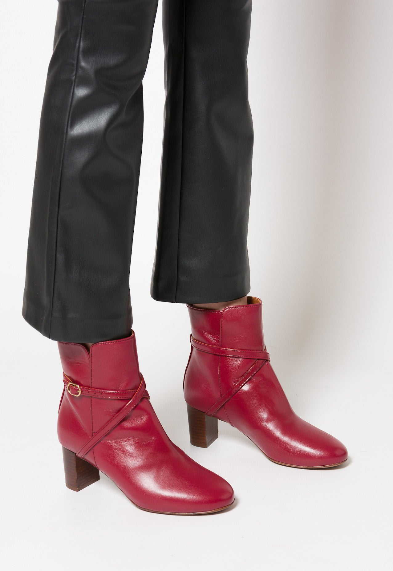 MERYL Nappa Oxblood Bootie