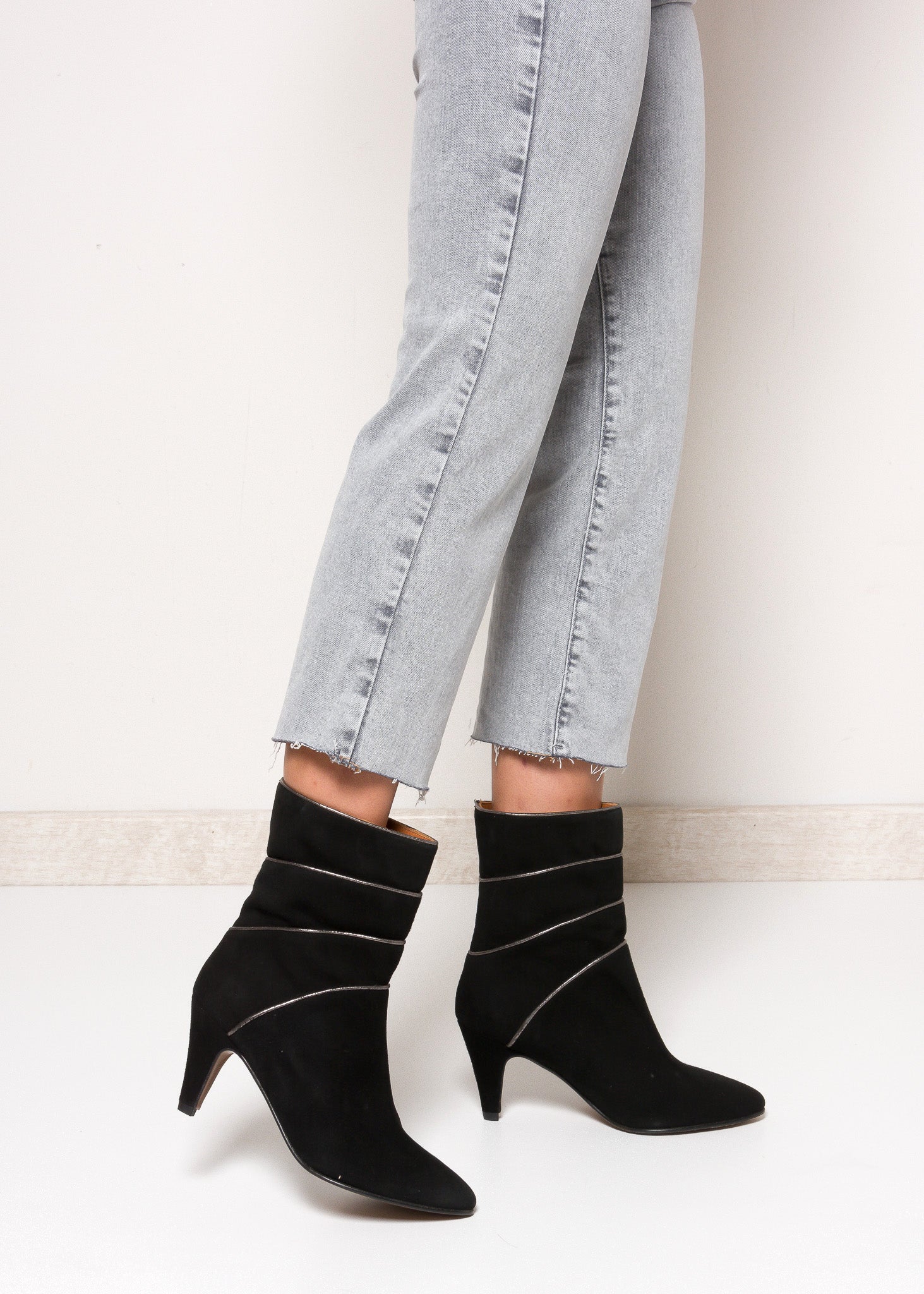 NOAH Suede Black Pixie Boot