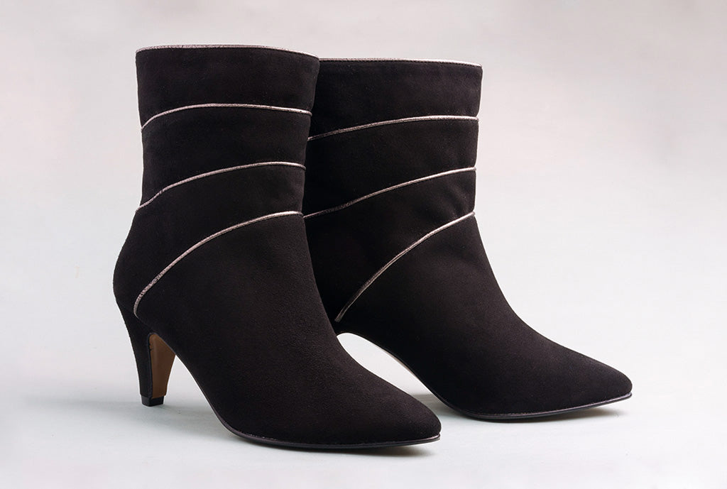 NOAH Suede Black Pixie Boot