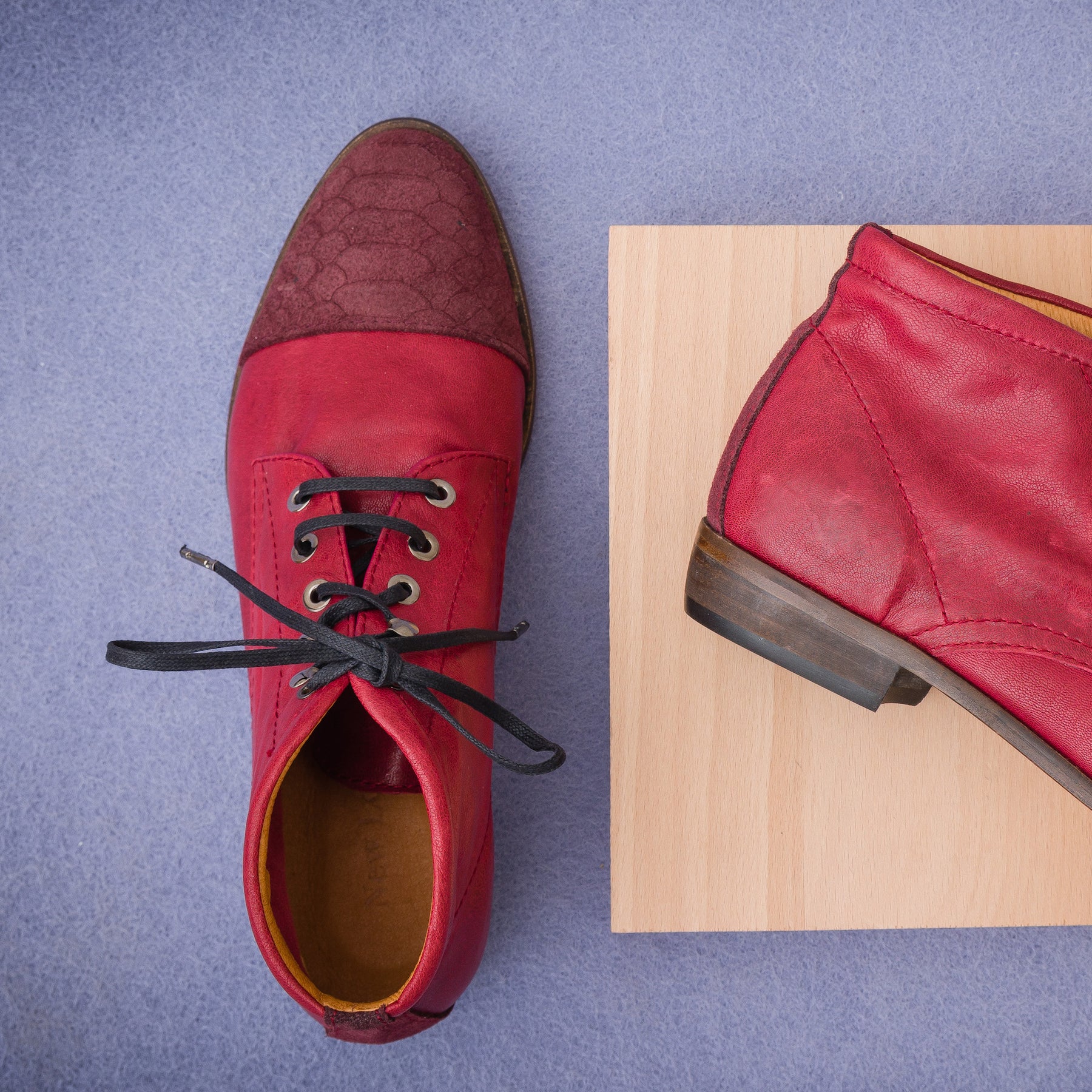 NORMA Bordeaux Lace Up Boot