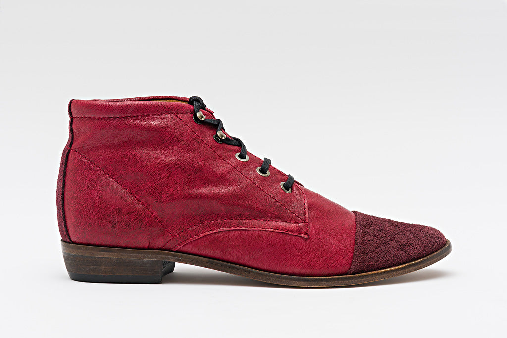 NORMA Bordeaux Lace Up Boot
