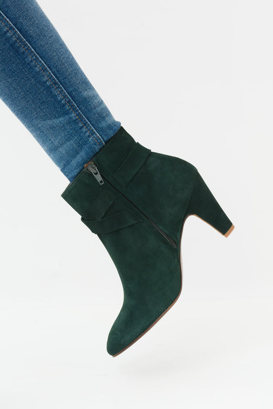 OLVERA Bow Green Booties