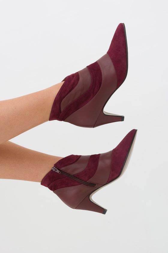 OLYMPIA Burgundy Ankle Boot