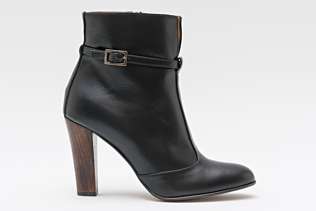 SALEMA Classy Black High Heel Booties