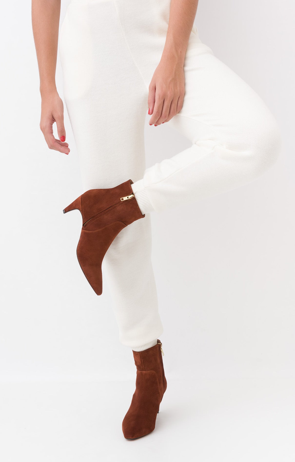 VALENS Velour Tawny Bootie