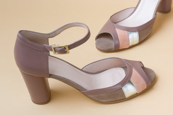 JOSEPHINE Taupe Peep Toe