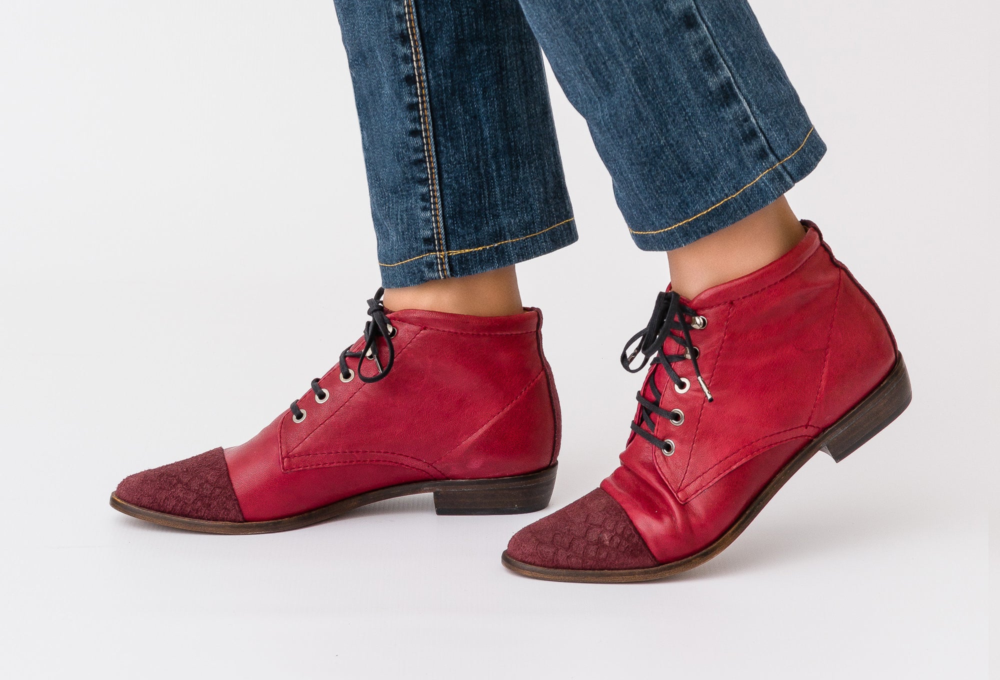 NORMA Bordeaux Lace Up Boot